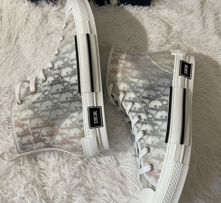 Dior B23 High Top Sneakers In Multicolor Dior Oblique