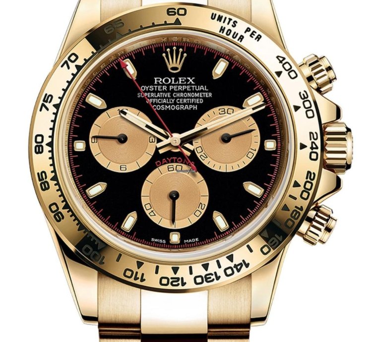 Rolex Daytona 116508 Daytona Yellow Gold Black Paul Newman Dial 40mm