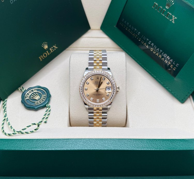 Rolex Datejust 31 New 2025 Champagne Diamond Dial Two Tone Diamond Jubilee Bracelet