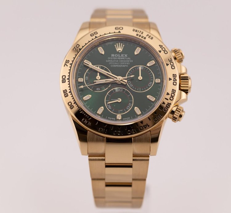Rolex Daytona 116508 Daytona Yellow Gold Green Dial John Mayer 2023