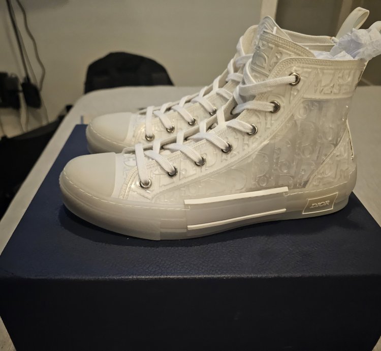 Dior B23 High-top Sneaker White Transparent Sz 42