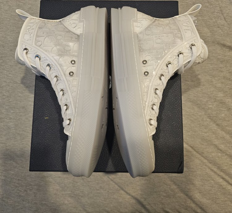 Dior B23 High-top Sneaker White Transparent Sz 42