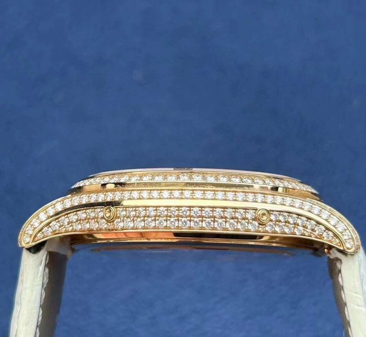 Patek Philippe Annual Calendar Moon Phase Rose Gold Diamond Watch 38mm