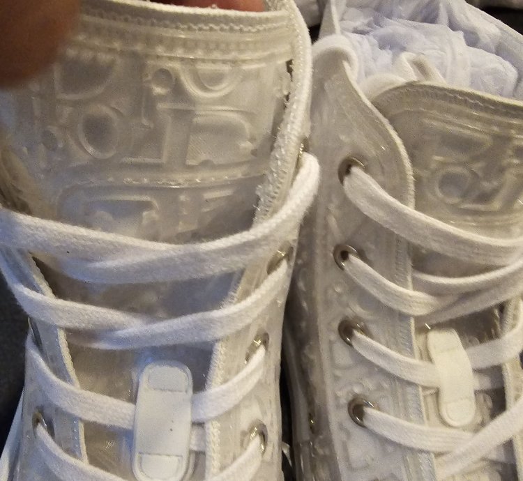 Dior B23 High-top Sneaker White Transparent Sz 42