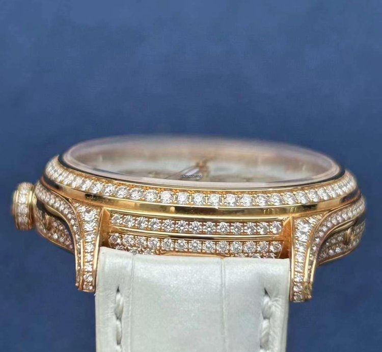 Patek Philippe Annual Calendar Moon Phase Rose Gold Diamond Watch 38mm