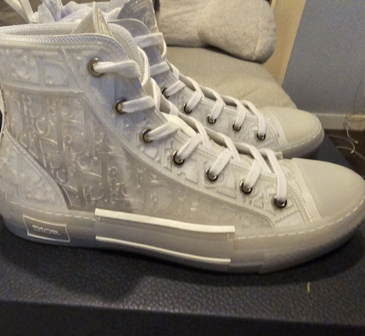 Dior B23 High-top Sneaker White Transparent Sz 42