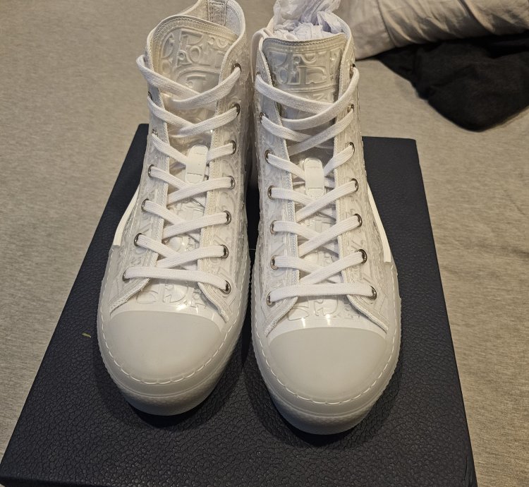 Dior B23 High-top Sneaker White Transparent Sz 42