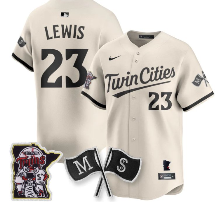 Royce Lewis Jersey 23 Minnesota Twins Alternate Limited Stitched Cream