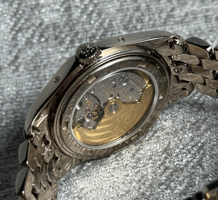 Patek Philippe Annual Calendar Moonphase Orig Bracelet White Gold 18 Kt Pp Warranty