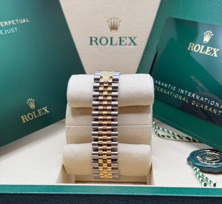 Rolex Datejust 31 New 2025 Mother Of Pearl Diamond Dial Two Tone Yellow Gold Diamond Bezel