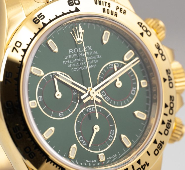 Rolex Daytona 116508 Green Dial 18k Yellow Gold John Mayer New - Full Set