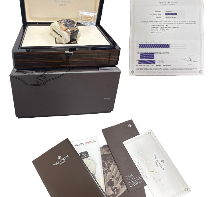 Patek Philippe Annual Calendar Papers Annual Calendar Complications Green 18k Gold 5205r-010 Box
