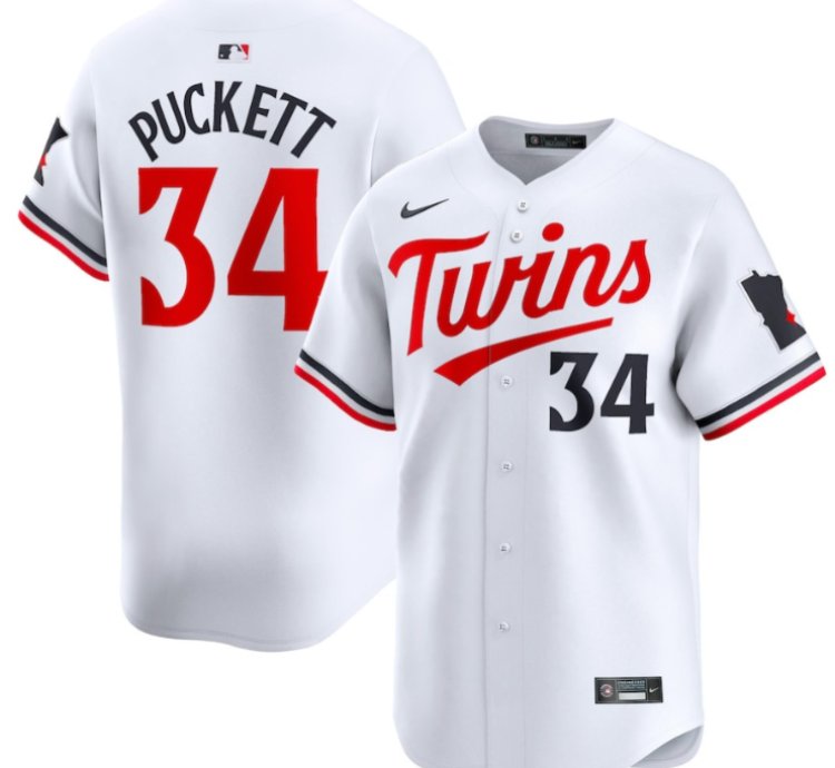 Kirby Puckett 34 Minnesota Twins Home Limited Player Men Jersey - White