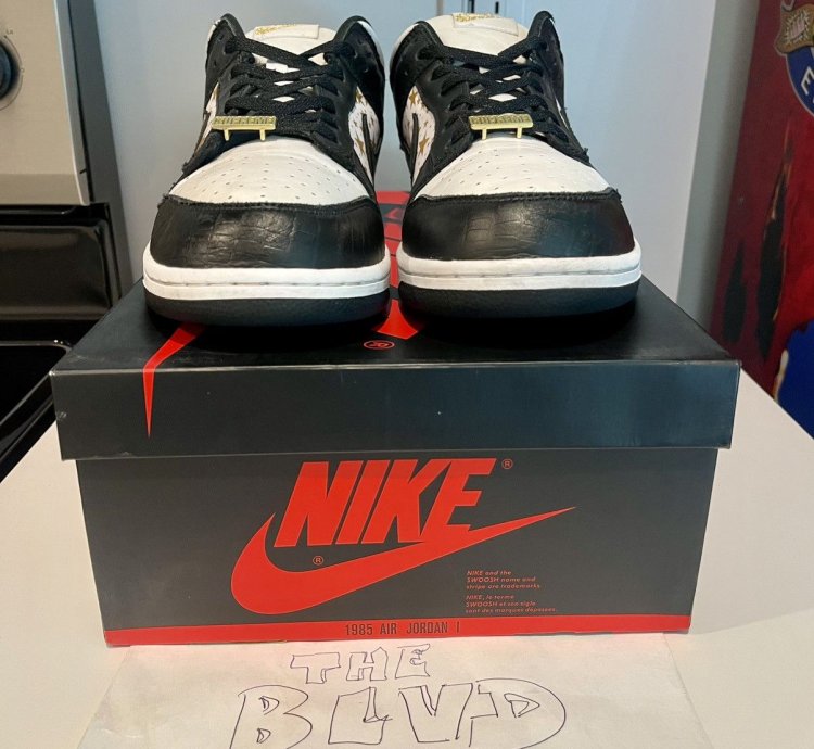2021 Supreme Nike Sb Dunk Low Og Qs Stars Black