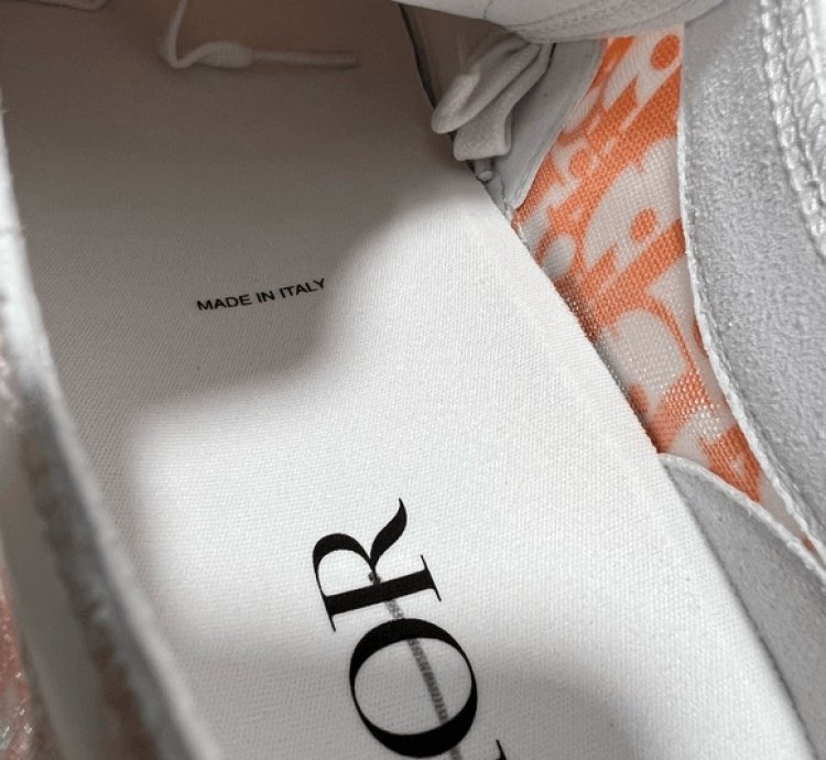 Dior B23 Low Orange Oblique Canvas Sneakers Men Eu 45 Us 1