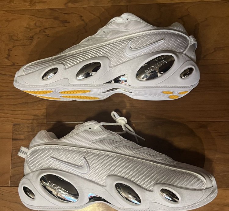Nike Nocta Glide Triple White Drake White Chrome Sneaker