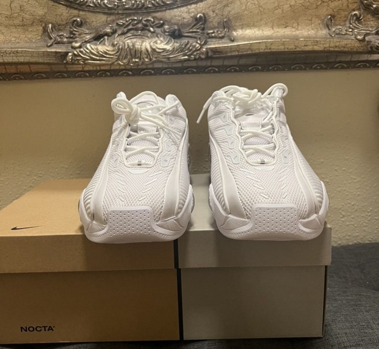 Nike Nocta Glide Triple White Drake White Chrome Sneaker