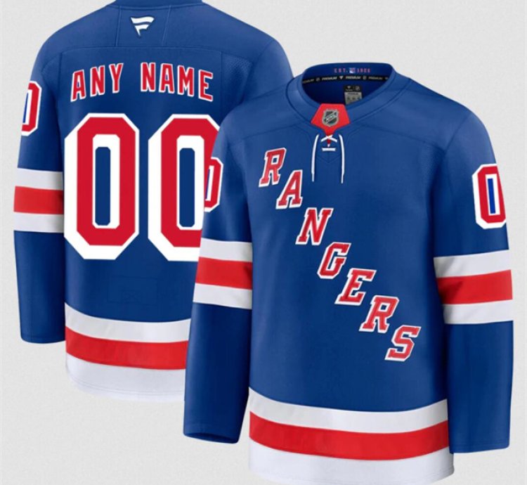 Mens Custom New York Rangers Jersey Name Number 2025 Home Royal