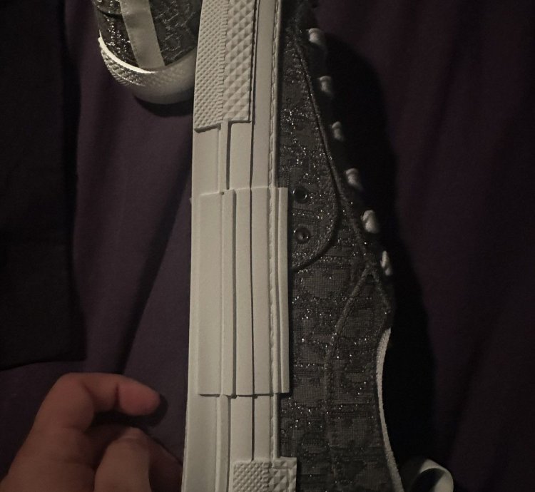 Dior B23 Low Top Jacquard Sneakers Grey Size 12