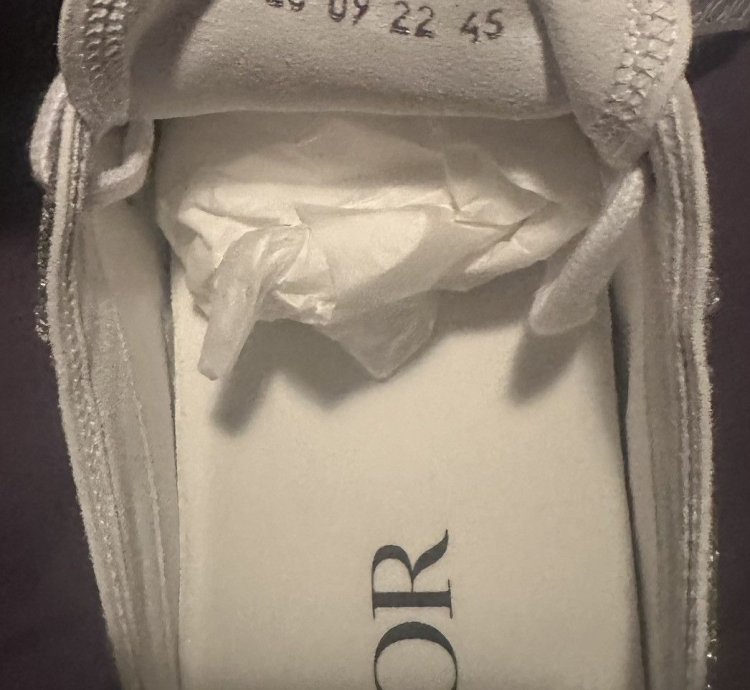 Dior B23 Low Top Jacquard Sneakers Grey Size 12