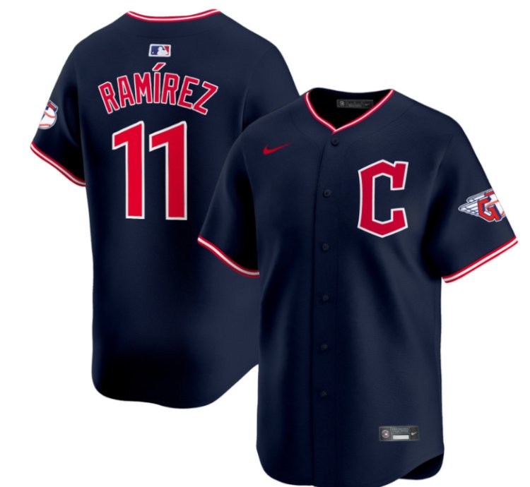 José Ramírez Jersey 11 Cleveland Guardians 2025 Vapor Premier Limited All Stitched Navy