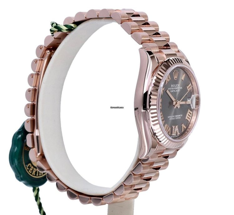 Rolex Datejust 31 Oyster Datejust President Rose Gold Grey Roman Diamonds 31 Mm Unworn 2024