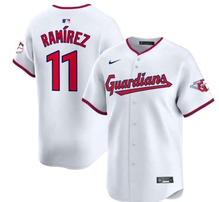 José Ramírez Jersey 11 Cleveland Guardians 2025 Vapor Premier Limited All Stitched White