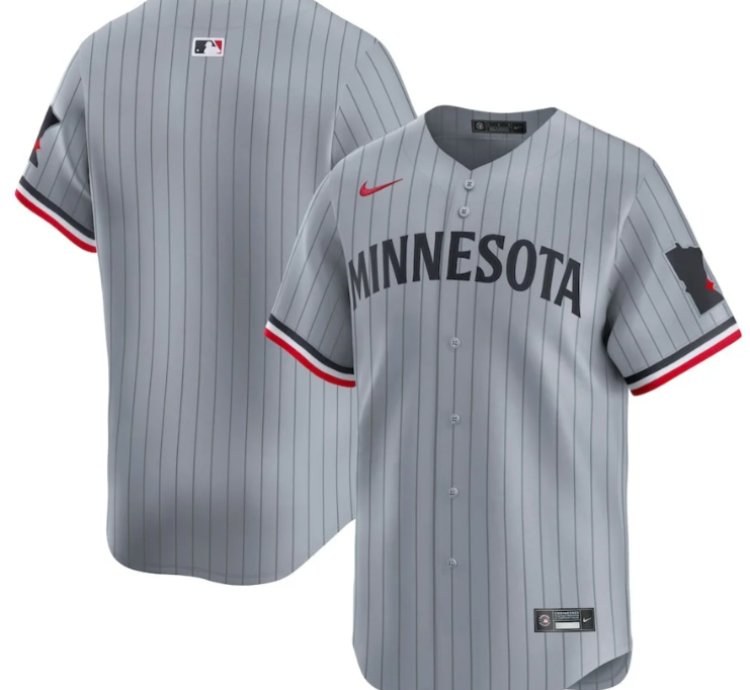 Minnesota Twins Road Limited Men Jersey - Gray