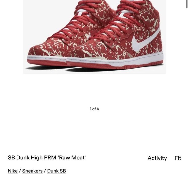 Authentic Raw Meat Nike Sb Dunks