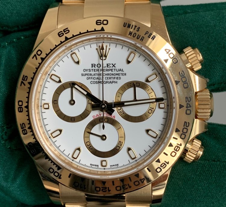 Rolex Daytona 116508 White Dial Yellow Gold 18kt Full Set New 2020