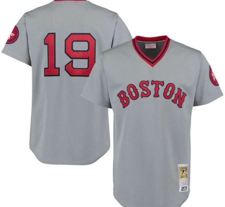 Boston Red Sox Fred Lynn Gray 1975 Throwback Pullover Jersey