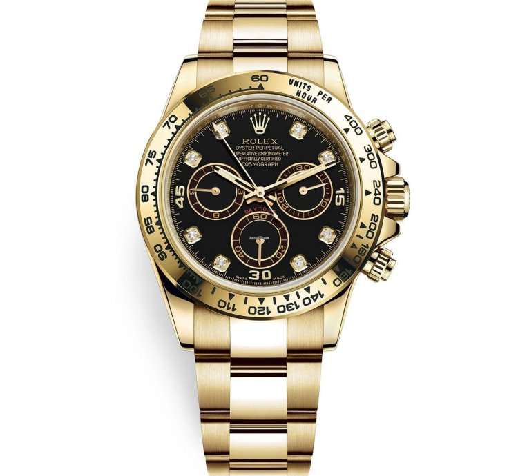 Rolex Daytona 116508 Yellow Gold Black Diamond Dial Unworn 2022