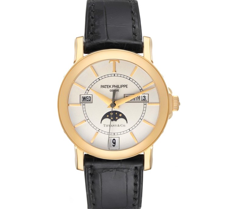 Patek Philippe Annual Calendar Tiffany Annual Calendar Yellow Gold Mens Watch 5150 5150j Box Papers