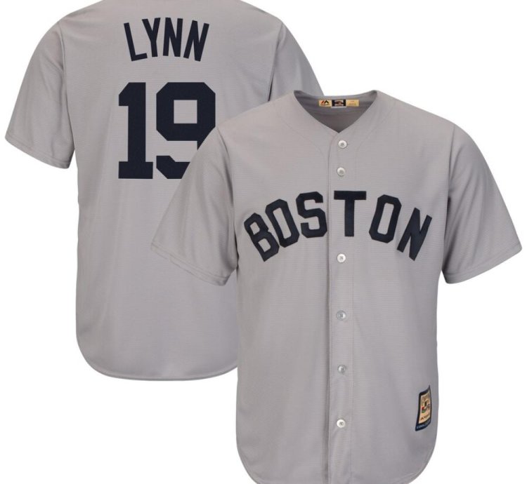 Boston Red Sox Fred Lynn Gray Throwback Jersey
