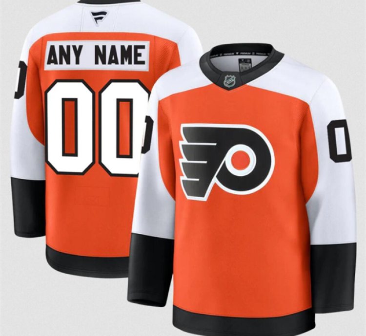Mens Custom Philadelphia Flyers Jersey Name Number 2025 Home Orange