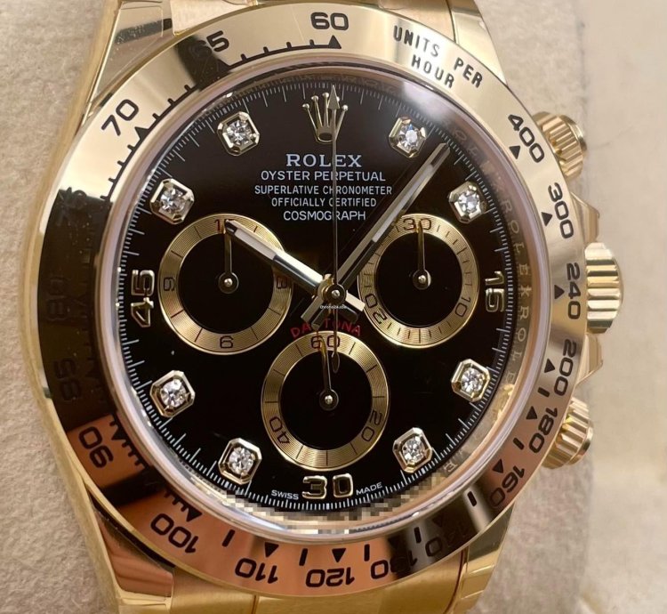 Rolex Daytona 116508 Yellow Gold Black Diamond Dial Unworn 2022