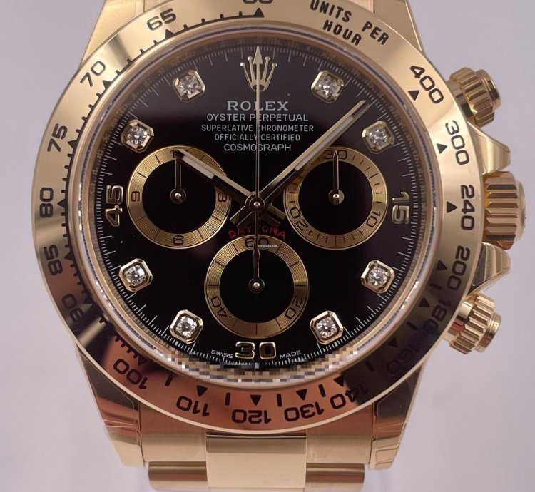 Rolex Daytona 116508 Yellow Gold Black Diamond Dial Unworn 2022