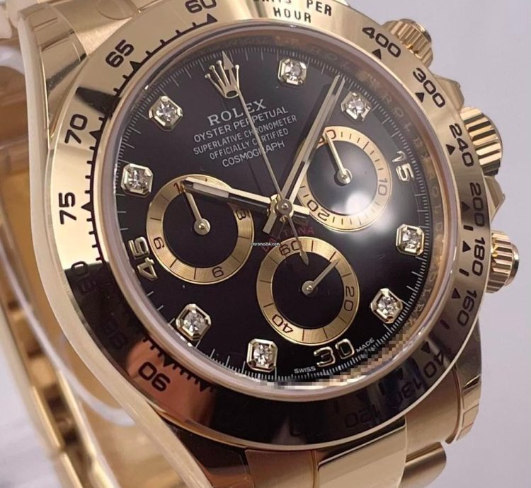 Rolex Daytona 116508 Yellow Gold Black Diamond Dial Unworn 2022