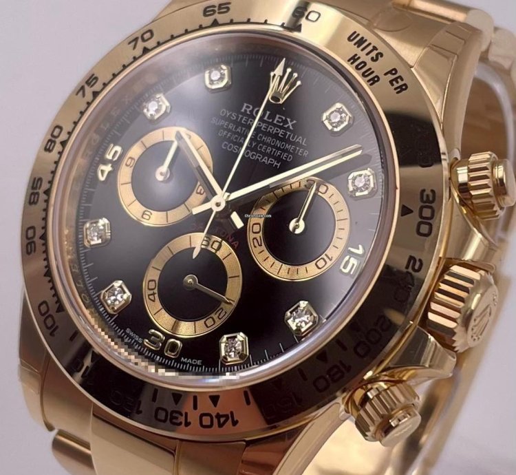 Rolex Daytona 116508 Yellow Gold Black Diamond Dial Unworn 2022