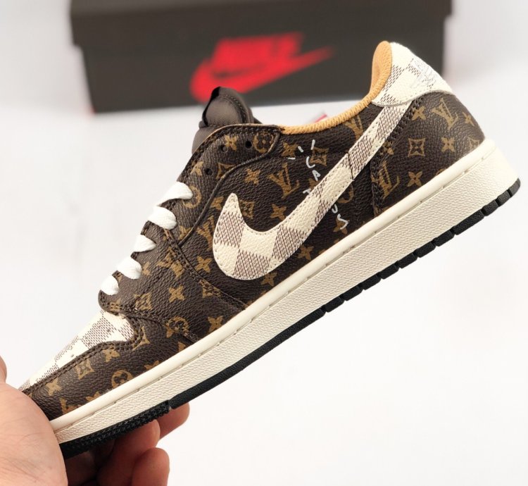 Louis Vuitton x Jordan 1 Low Monogram Brown