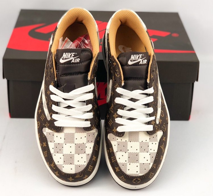 Louis Vuitton x Jordan 1 Low Monogram Brown