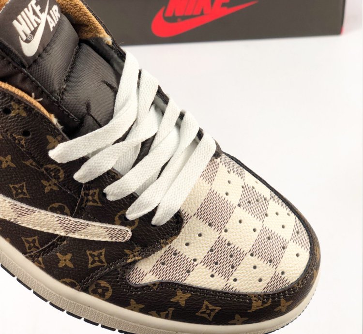 Louis Vuitton x Jordan 1 Low Monogram Brown