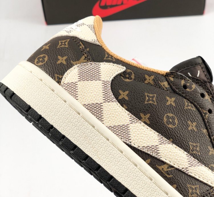 Louis Vuitton x Jordan 1 Low Monogram Brown