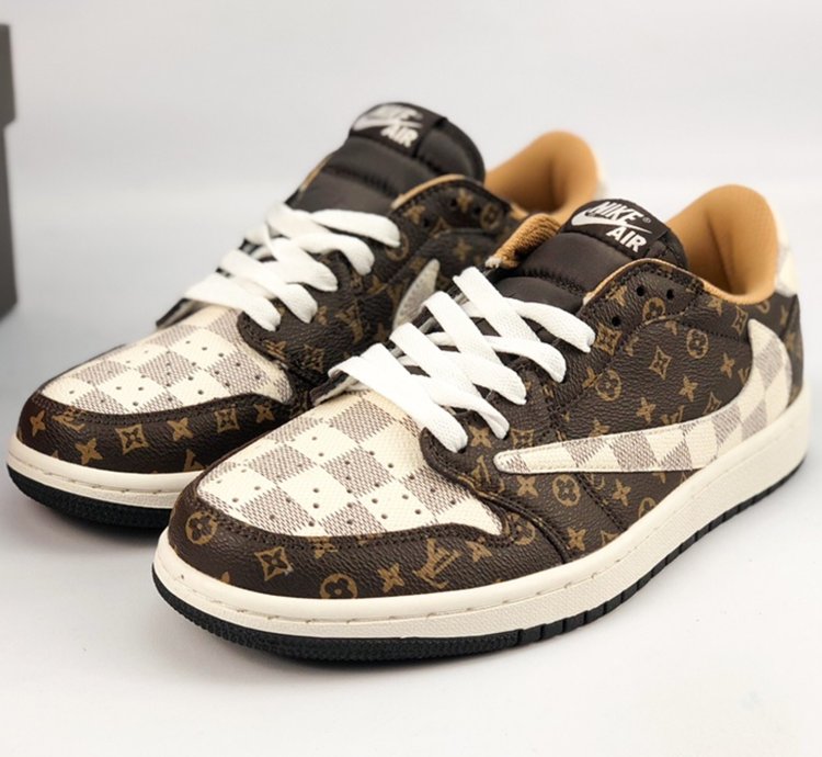 Louis Vuitton x Jordan 1 Low Monogram Brown