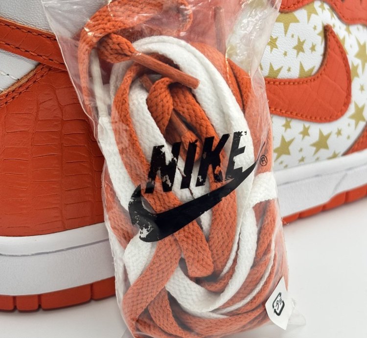 Ds 2003 Nike Dunk High Pro Sb Supreme Orange Stars Sz 10
