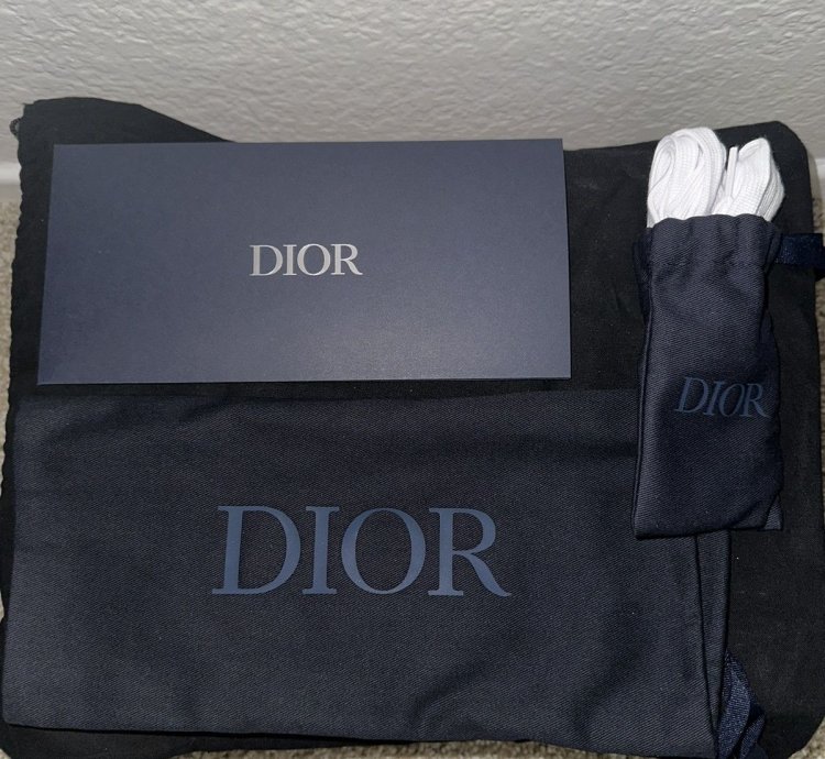 Dior B23 White And Black Oblique Canvas Low