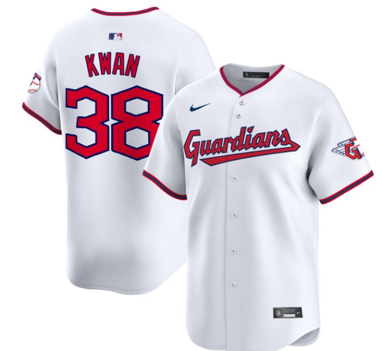 Steven Kwan Jersey 38 Cleveland Guardians 2025 Vapor Premier Limited All Stitched White