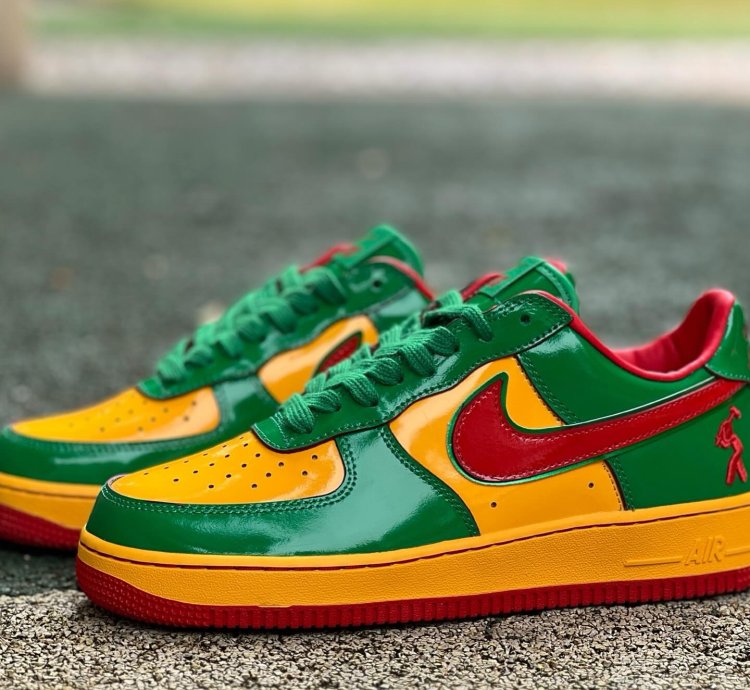 Lil Yatchy X Nike Air Force 1 Low concrete Boys-lucky Green