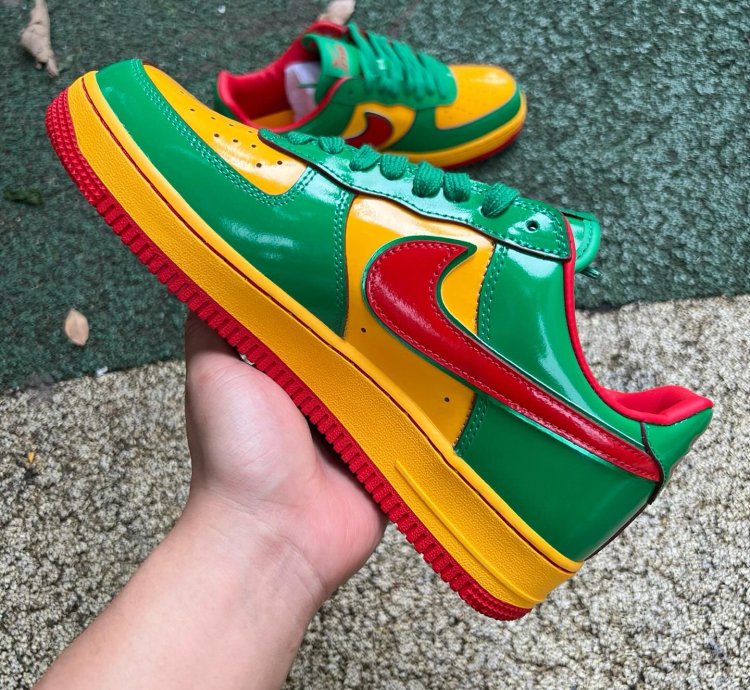 Lil Yatchy X Nike Air Force 1 Low concrete Boys-lucky Green