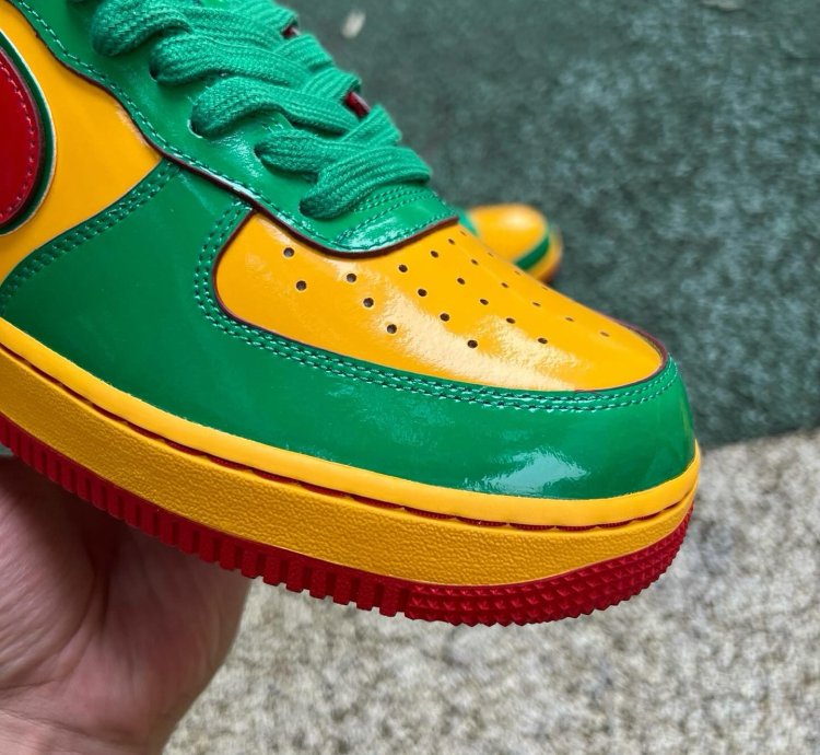 Lil Yatchy X Nike Air Force 1 Low concrete Boys-lucky Green
